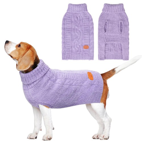 Purple medium dog sweater - medium,