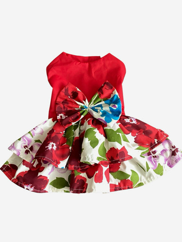 Handmade dog dress floral